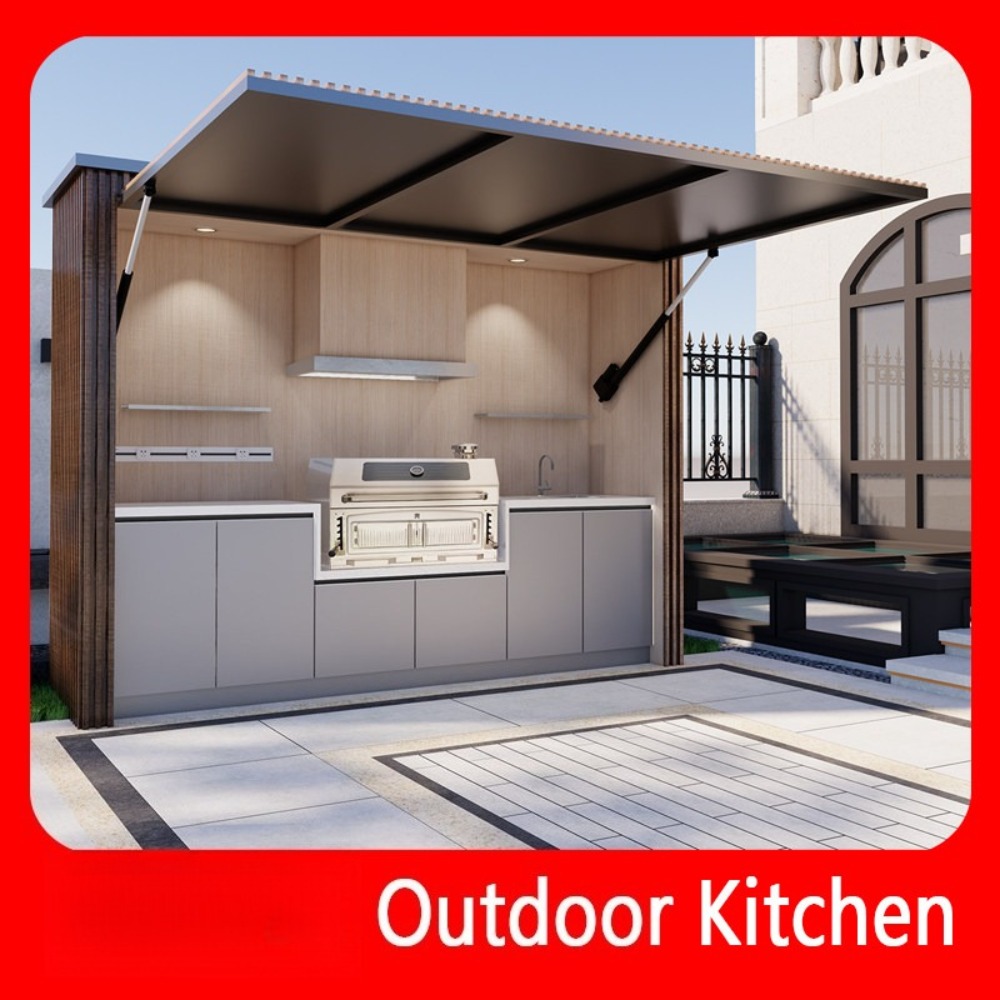 Camping Cooking Dining Set - ชุดครัวเคลื่อนที่กลางแจ้งแบบพับได้ พร้อมเตาบาร์บีคิวอเนกประสงค์ สำหรับสวน วิลล่า ลานบ้าน และการตั้งแคมป์