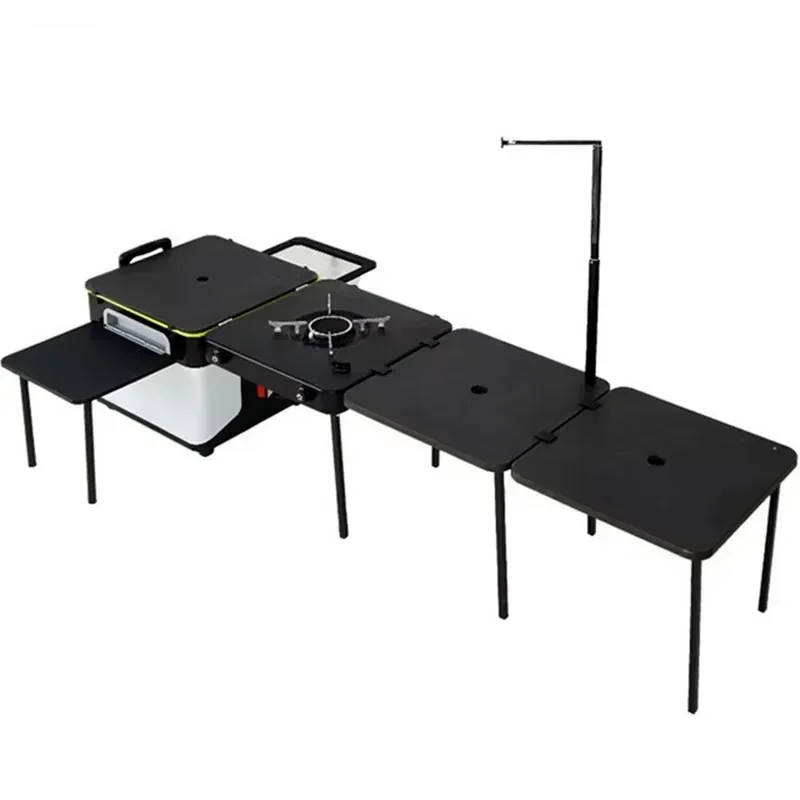 Quality Camping Cooking Set - JWQ-007 กล่องครัวสำหรับตั้งแคมป์กลางแจ้งคุณภาพสูง กล่องปิกนิกแบบพับได้ เคลื่อนย้ายสะดวก ชุดอเนกประสงค์