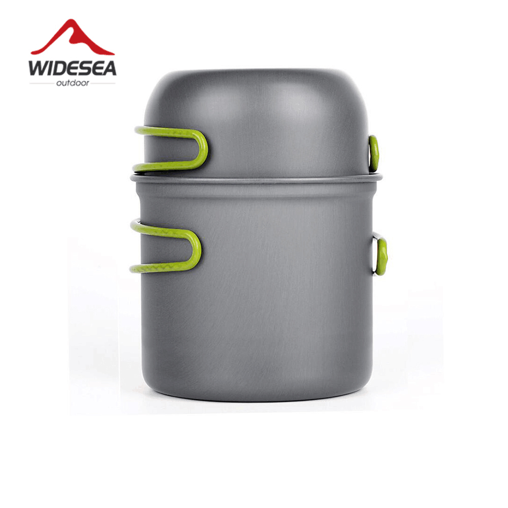 Camping Cooking Organizer - ชุดอุปกรณ์ทำอาหารสำหรับตั้งแคมป์ Widesea Ultralight ชุดหม้อและภาชนะสำหรับกิจกรรมกลางแจ้ง เดินป่า ปิกนิก