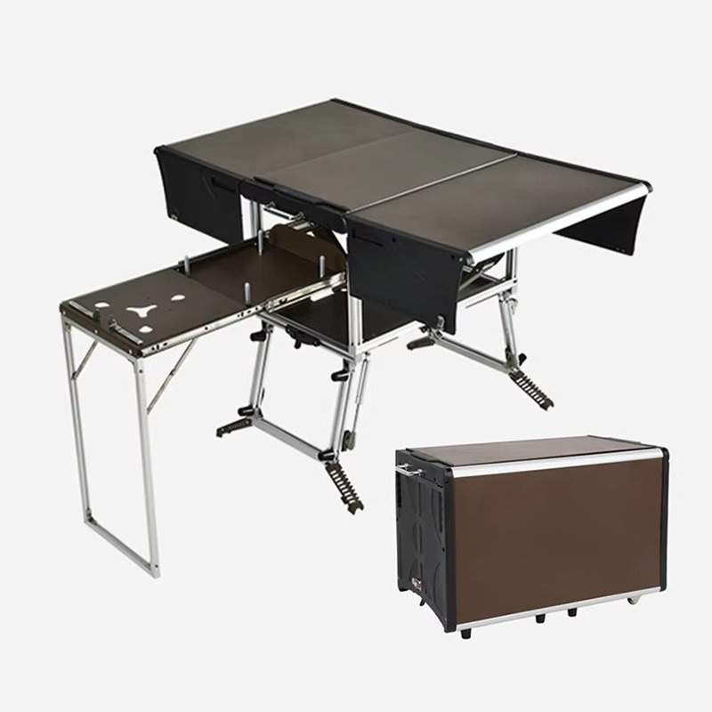 Quality Camping Cooking Set - ชุดครัวเคลื่อนที่พับได้คุณภาพสูงสำหรับตั้งแคมป์กลางแจ้ง