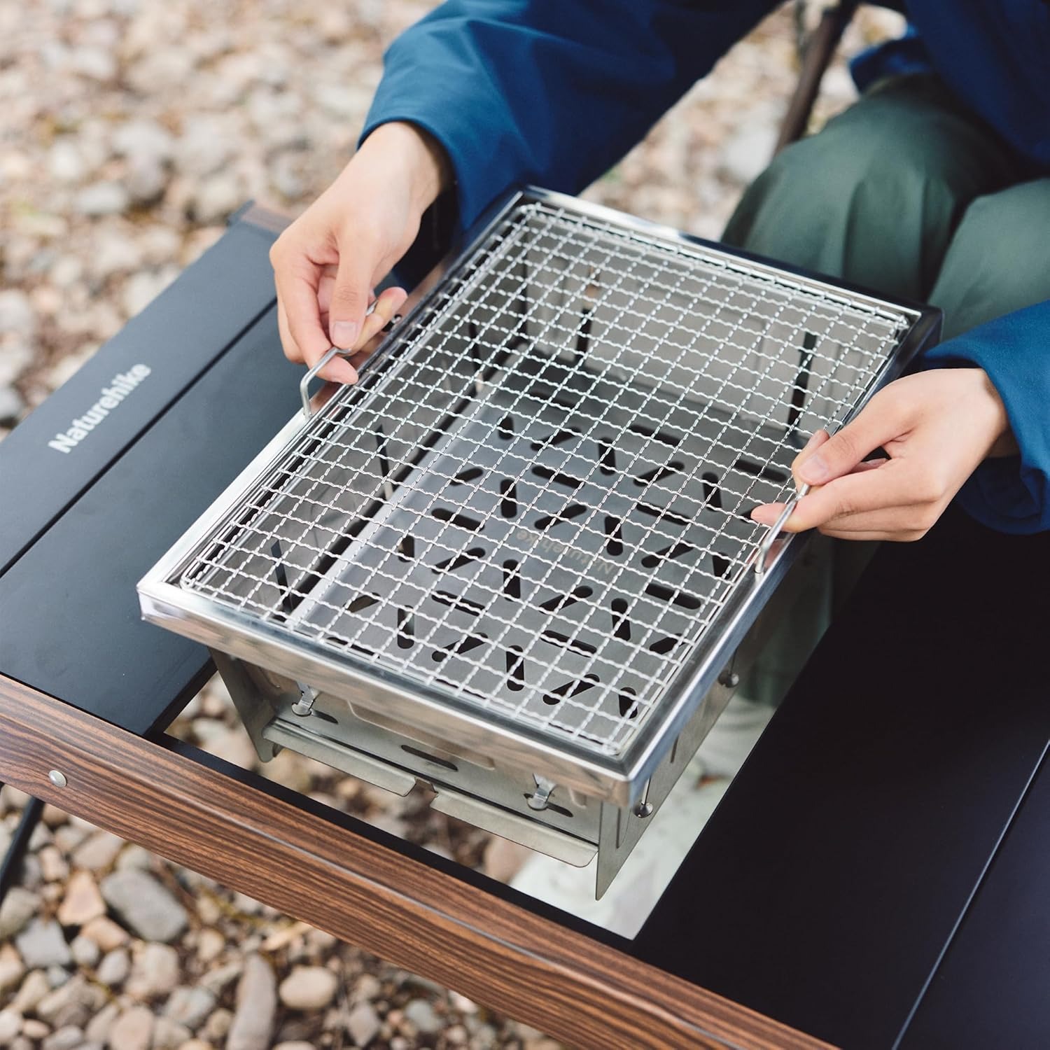 เตาถ่านพกพา Naturehike สำหรับโ - Camping Cooking Table บทวิจารณ์และราคา