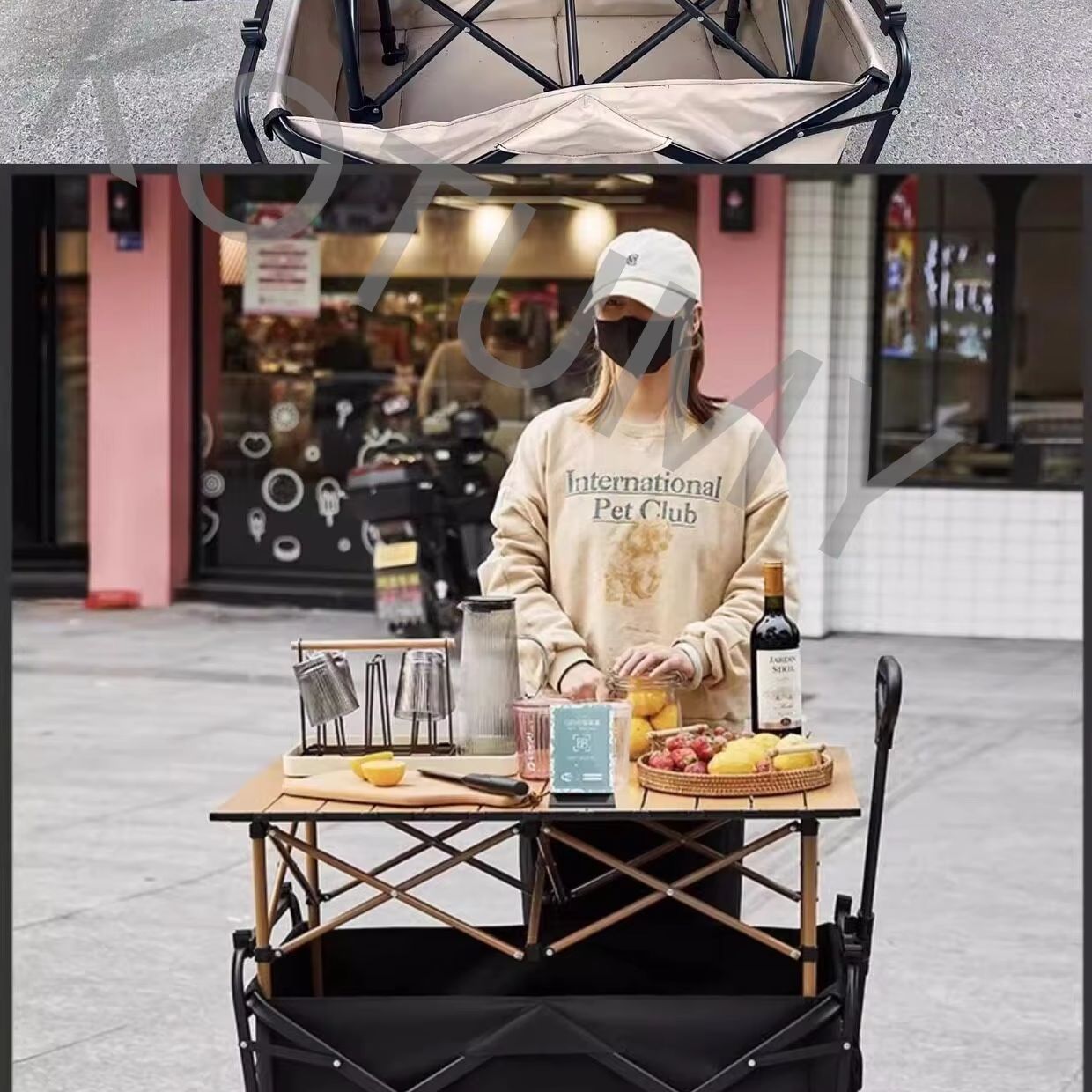 โต๊ะพับแบบปรับได้แบบพกพาสำหรับ - Camping Cooking Table บทวิจารณ์และราคา