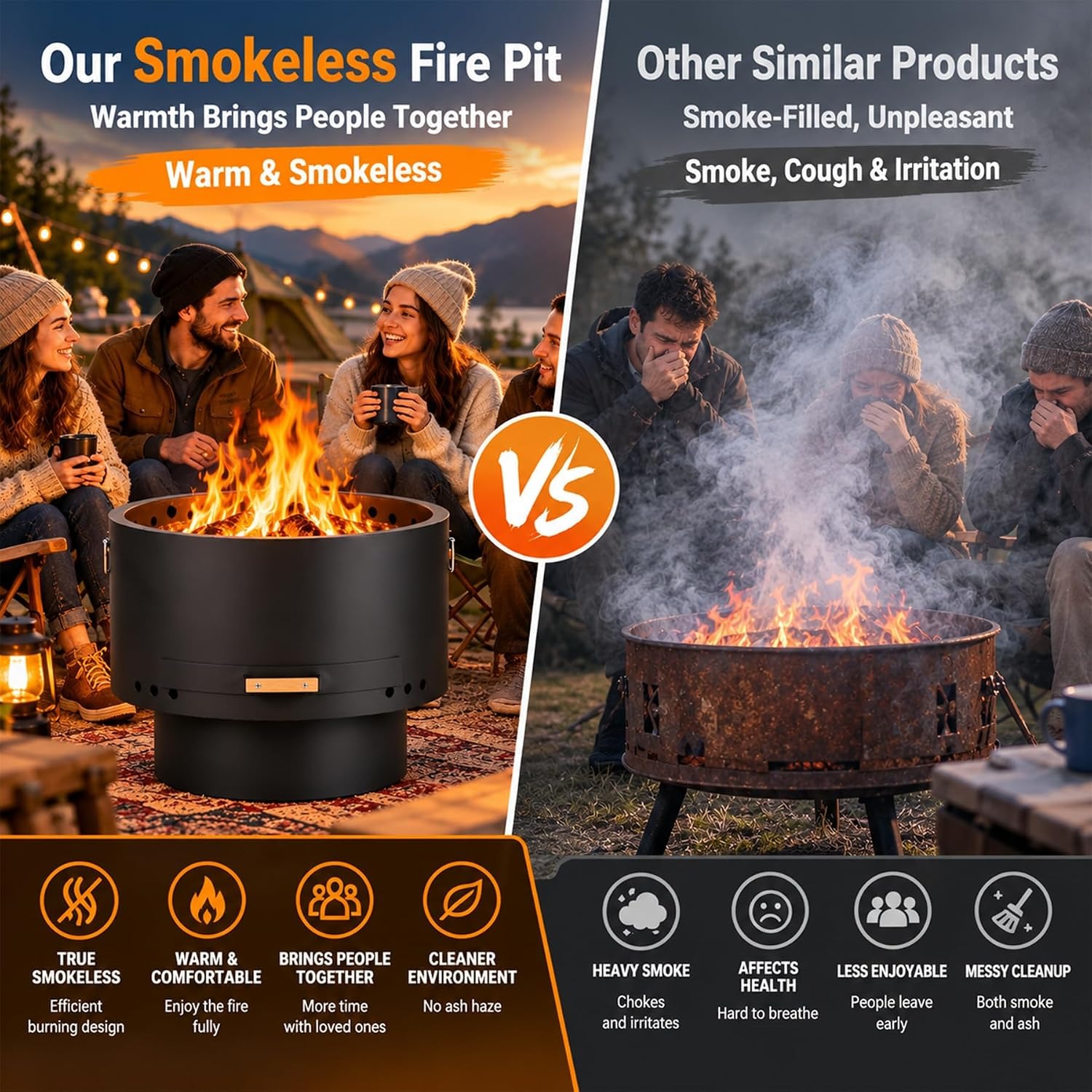 โต๊ะเตาผิงไม้ขนาด 26 นิ้ว ปล่อ - Camping Cooking Table บทวิจารณ์และราคา