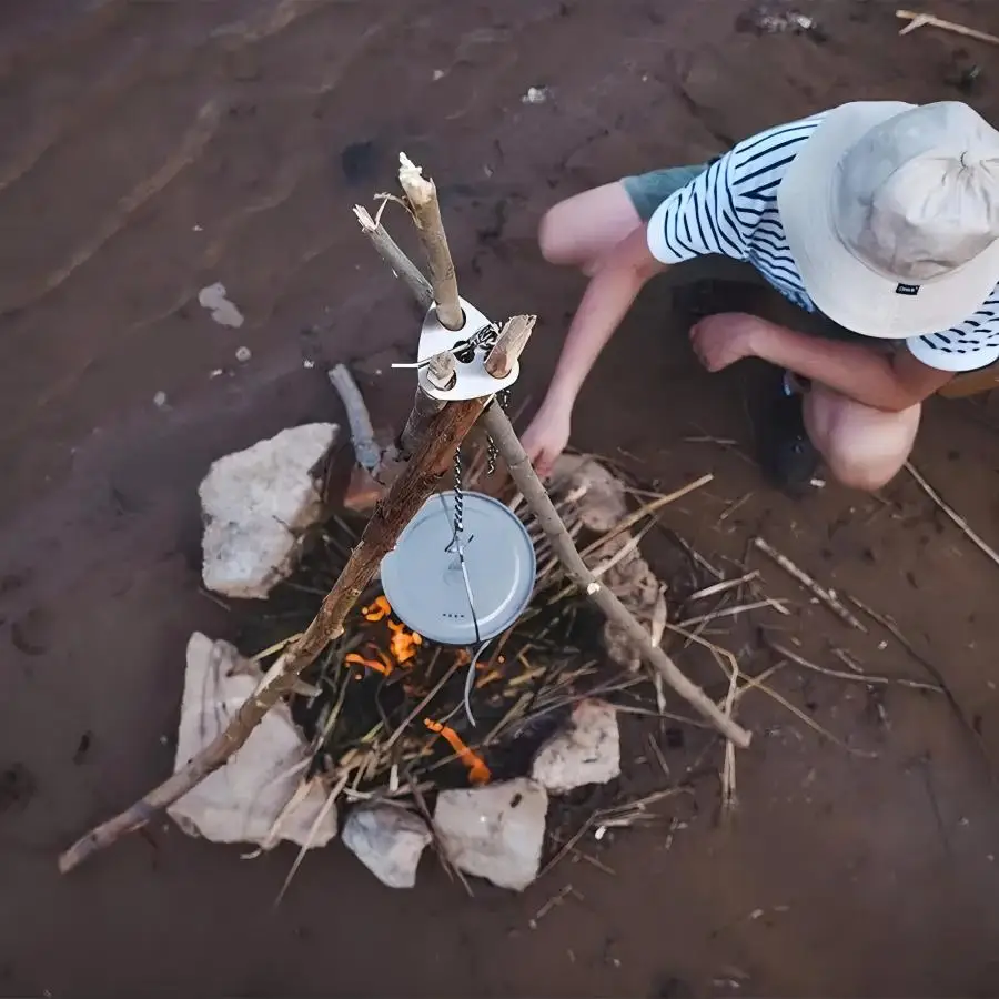 สแตนเลสแบบพกพา Camping ขาตั้งก - Camping Hiking Cooking บทวิจารณ์และราคา