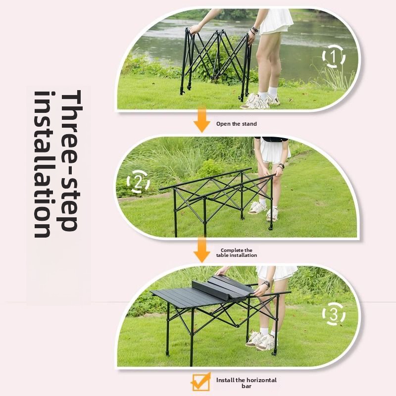 โต๊ะปิกนิกแคมป์ปิ้งกลางแจ้งแบบ - Camping Cooking Table บทวิจารณ์และราคา