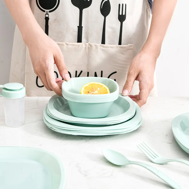 ชุดภาชนะพลาสติกแบบพกพาสำหรับใช - Camping Cooking Dining Set บทวิจารณ์และราคา