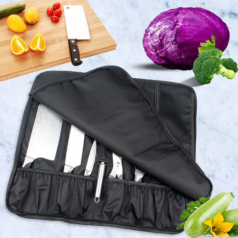 มีดแบบพกพาม้วนกระเป๋า Oxford ห - Camping Cooking Organizer บทวิจารณ์และราคา