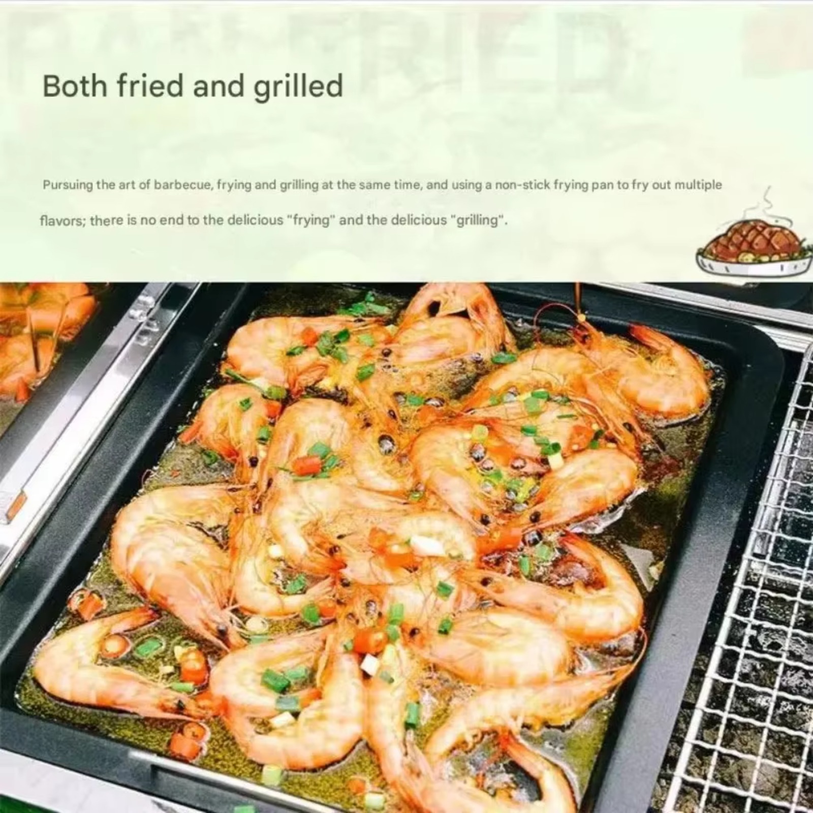 กระทะย่างเคลือบกันติด แผ่นเหล็ - Camping Cooking Flat Top บทวิจารณ์และราคา