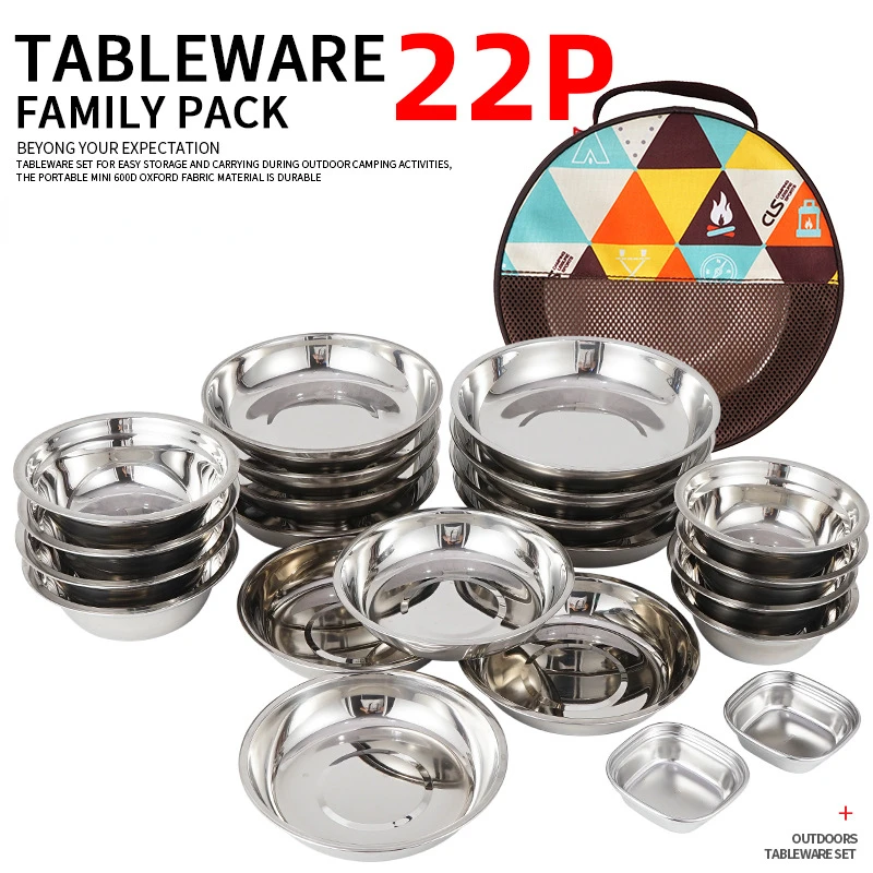 ชุดจานชามสำหรับทำอาหารแคมป์ปิ้ - Camping Cooking Dining Set บทวิจารณ์และราคา